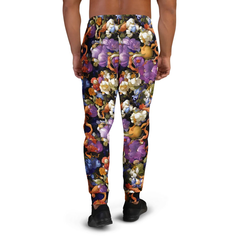Blooming Cosmos on Men's Joggers — Back