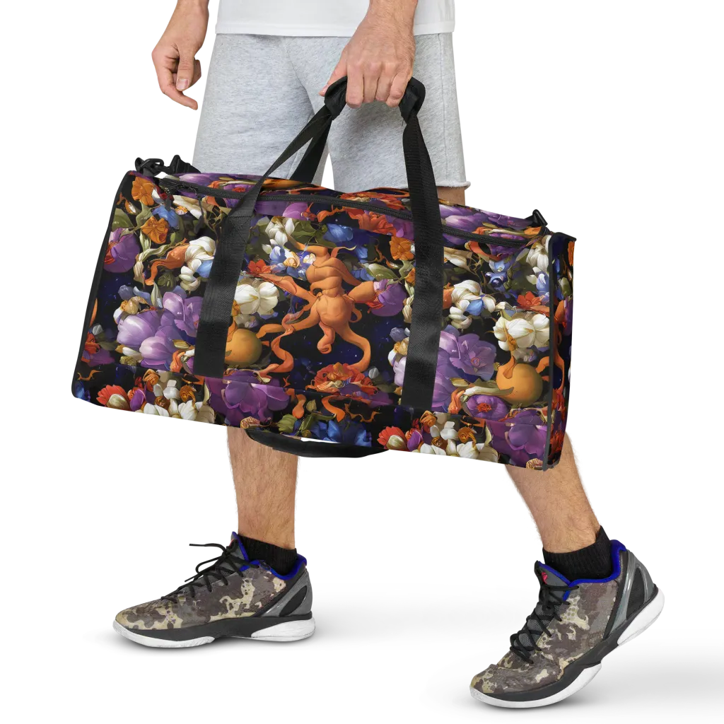 Blooming Cosmos on Duffle Bag — Front