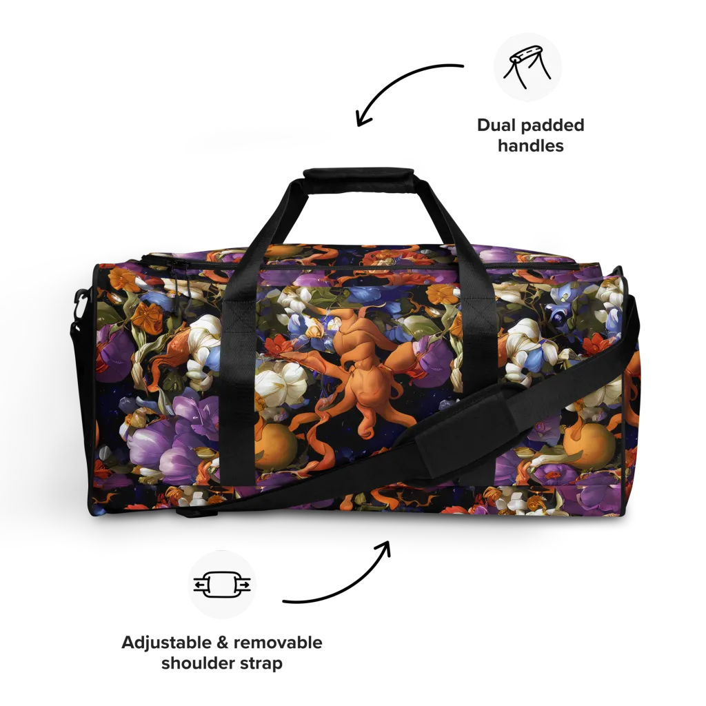 Blooming Cosmos on Duffle Bag — Front