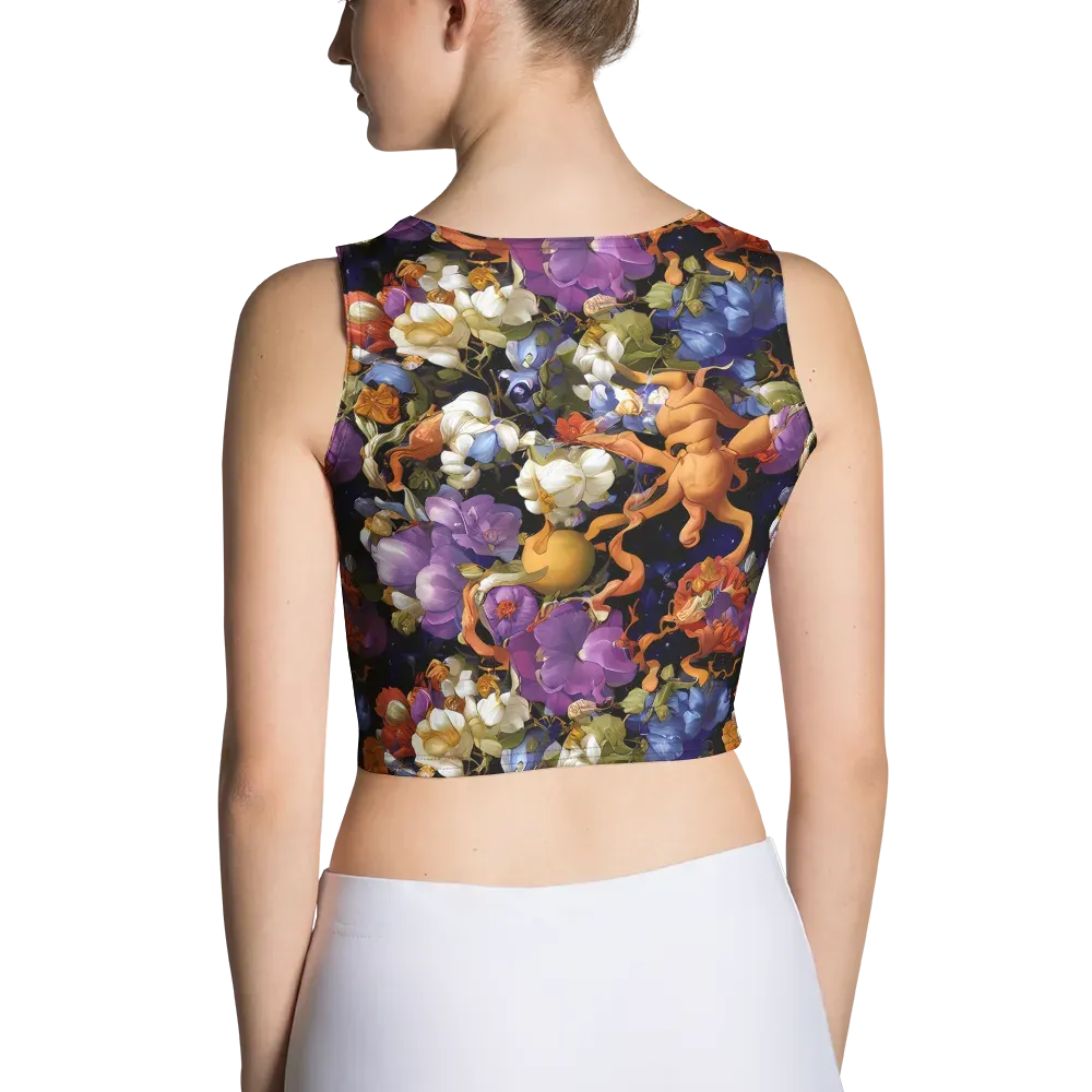 Blooming Cosmos on Crop Top — Back