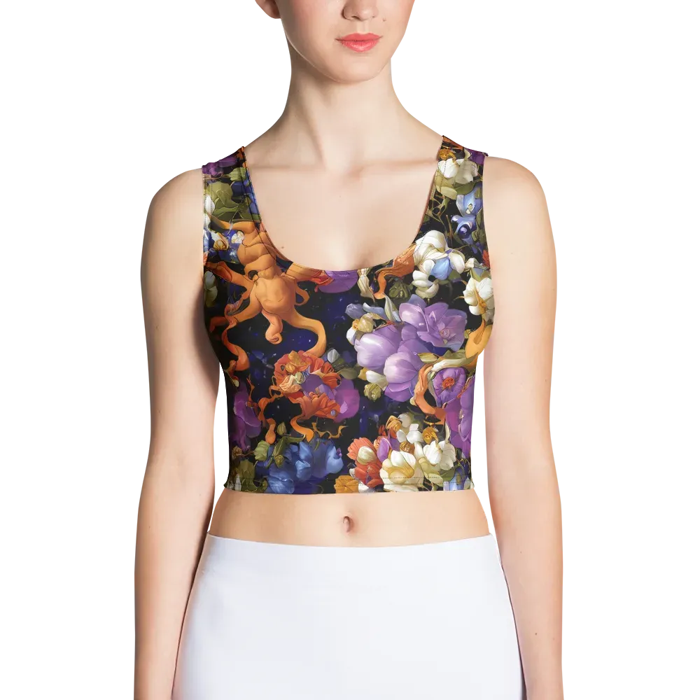 Blooming Cosmos on Crop Top — Front
