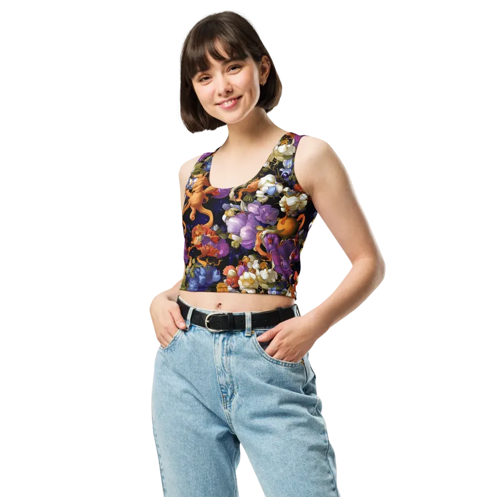 Blooming Cosmos on Crop Top — Front