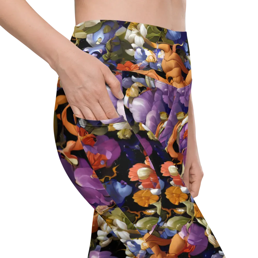 Blooming Cosmos on Leggings with Pockets — Product details