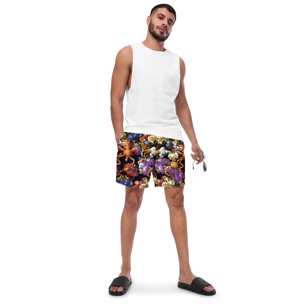 Blooming Cosmos on Swim Trunks — Front