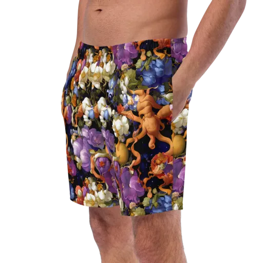 Blooming Cosmos on a Swim Trunks