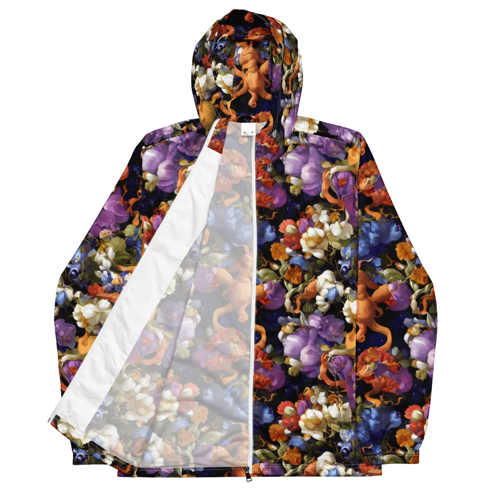 Blooming Cosmos on Men's Windbreaker — Front
