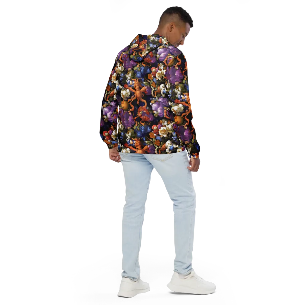 Blooming Cosmos on Men's Windbreaker — Back