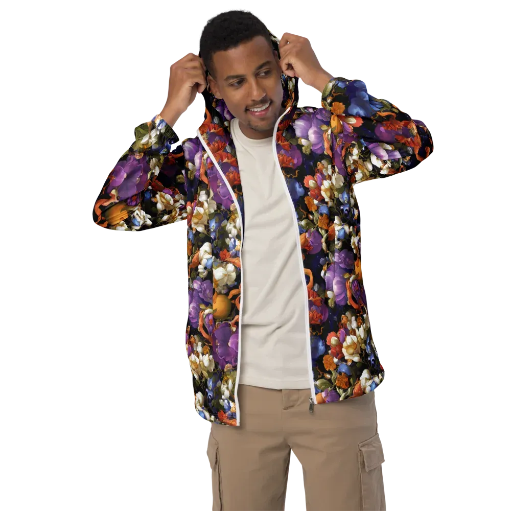Blooming Cosmos on Men's Windbreaker — Front