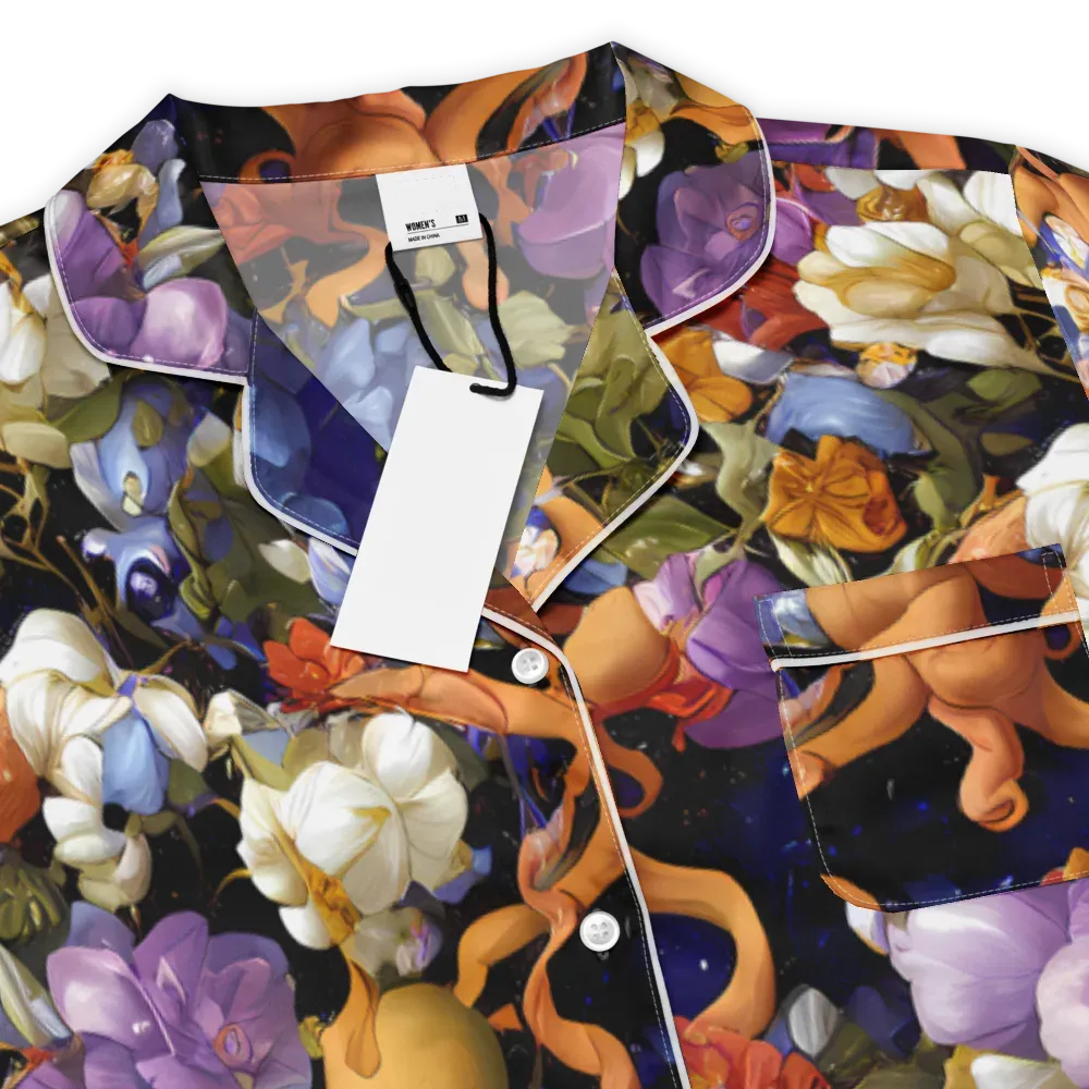 Blooming Cosmos on Women's Short Sleeve Pajama Top — Product details