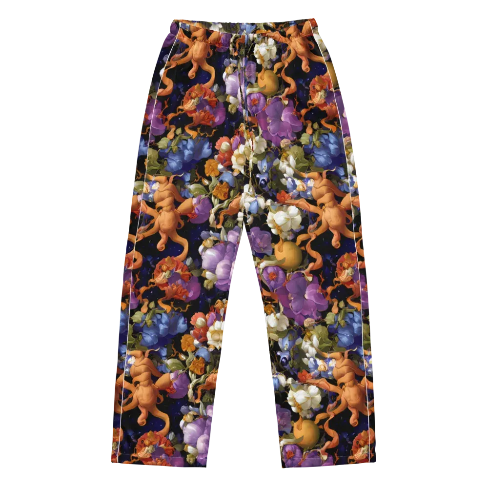 Blooming Cosmos on Women's Pajama Pants — Front