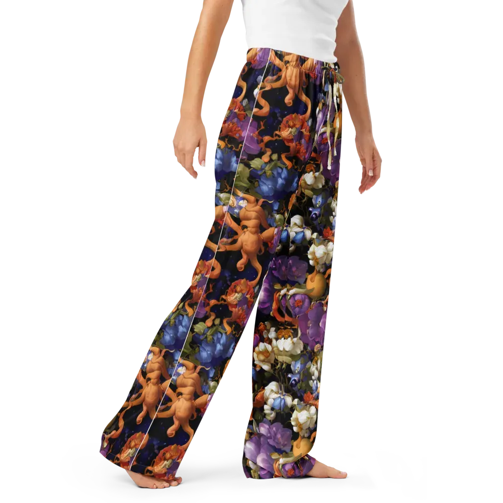 Blooming Cosmos on Women's Pajama Pants — Right Front