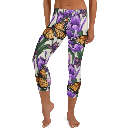 Tulip Wingbeat on a Capri Leggings