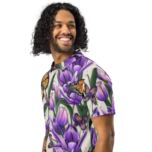 Tulip Wingbeat on a Men's Slim Fit Polo Shirt
