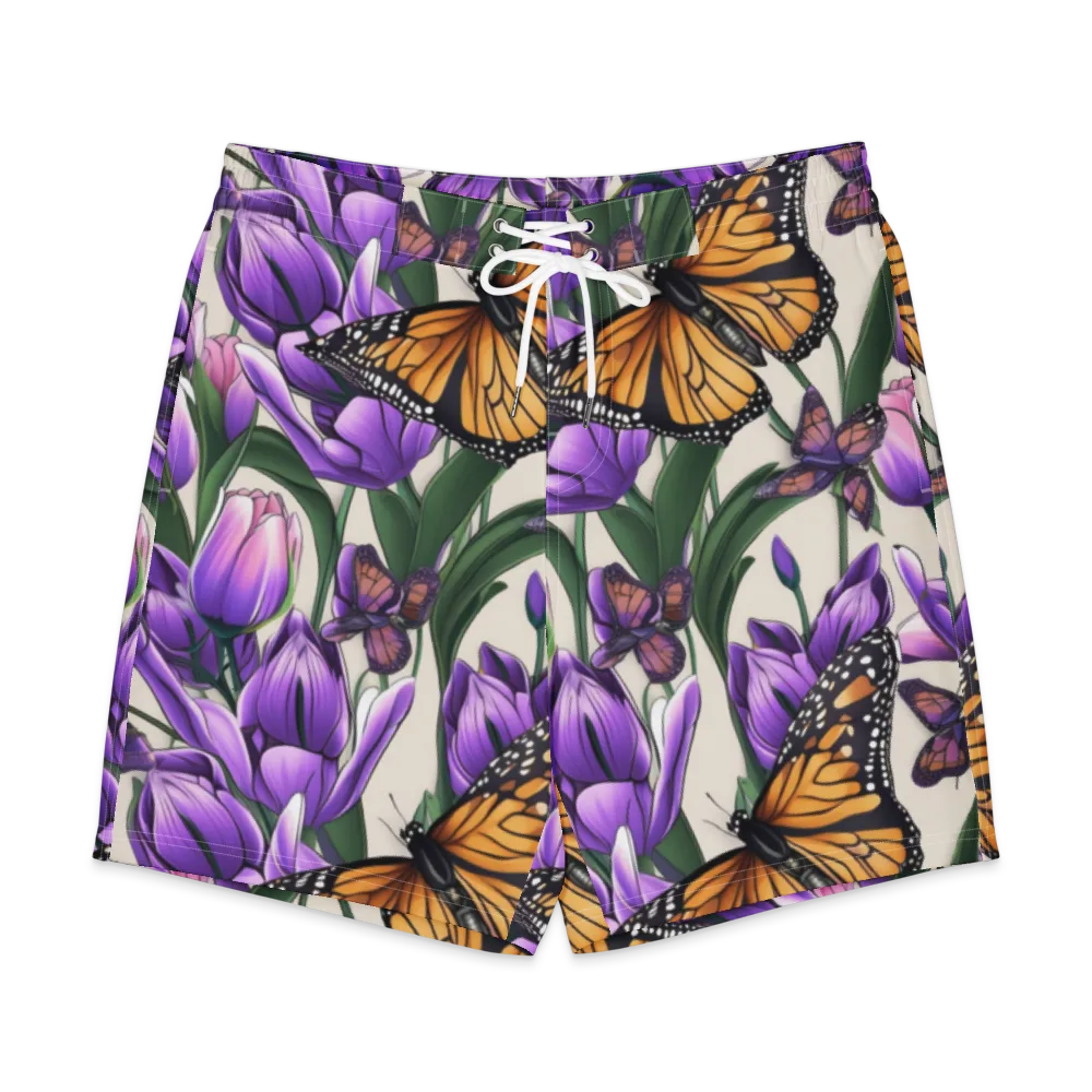 Tulip Wingbeat on Men's Board Shorts — Front