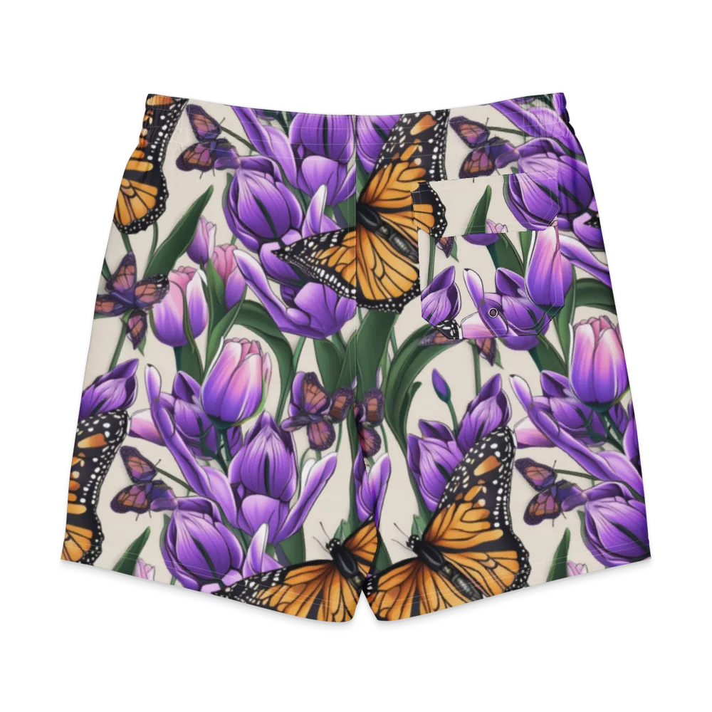 Tulip Wingbeat on Men's Board Shorts — Back