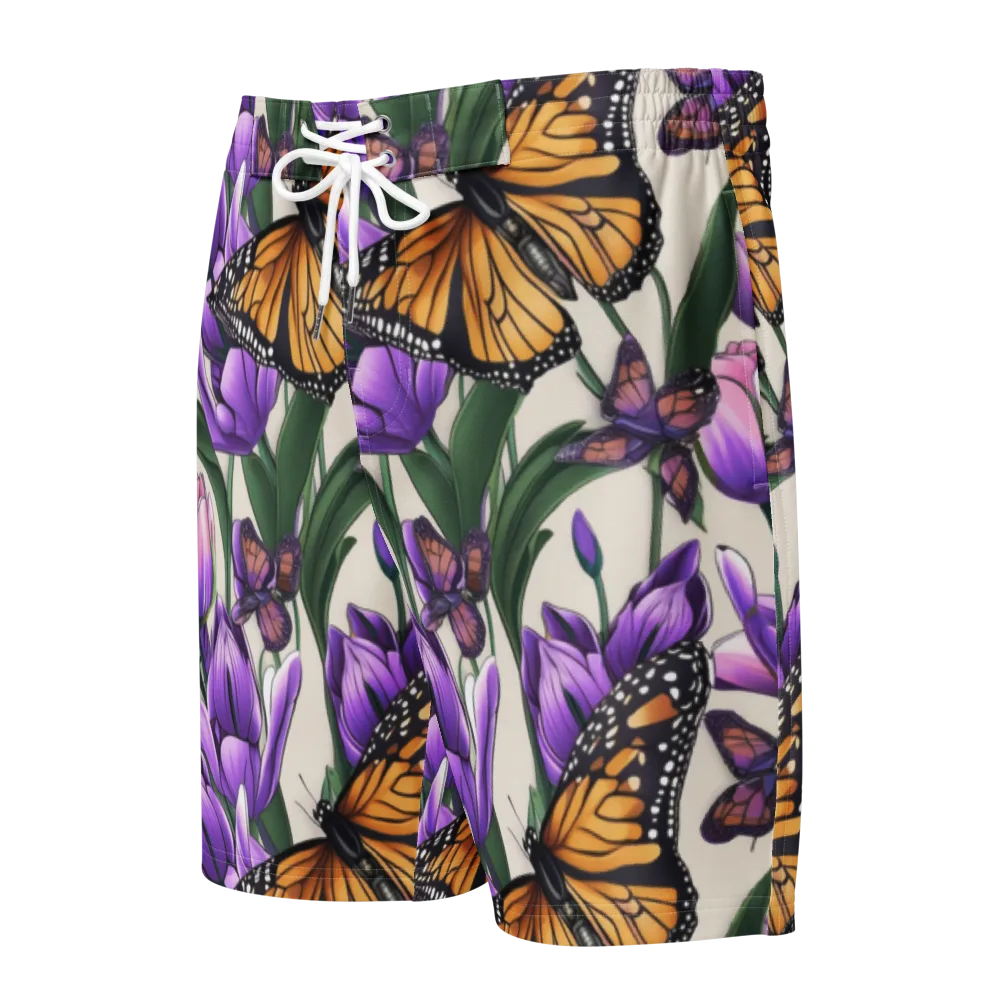 Tulip Wingbeat on Men's Board Shorts — Front