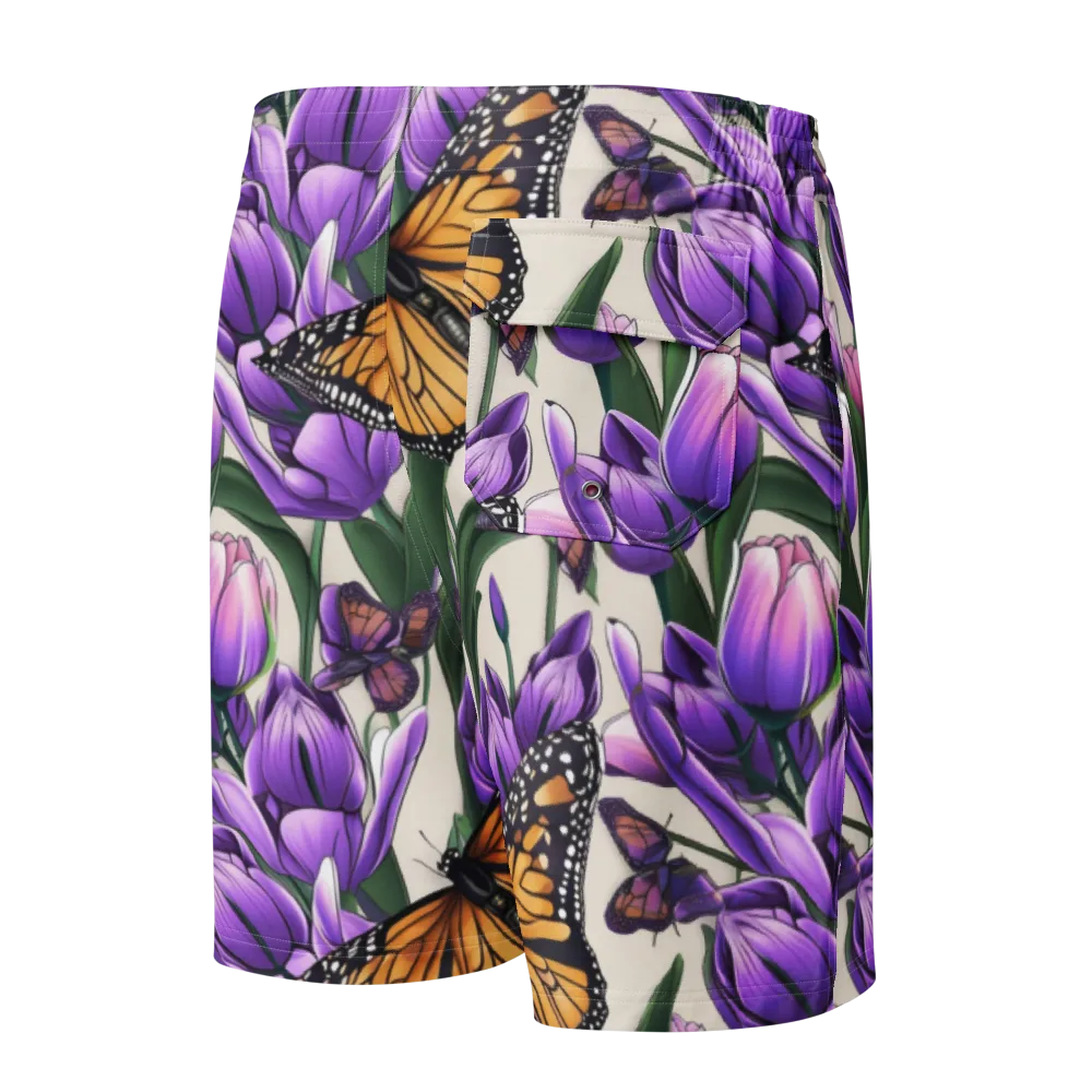 Tulip Wingbeat on Men's Board Shorts — Back