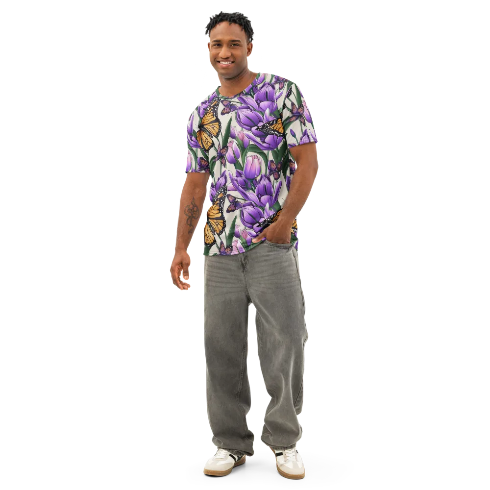 Tulip Wingbeat on Men's Cotton Crew Neck T-Shirt — Front