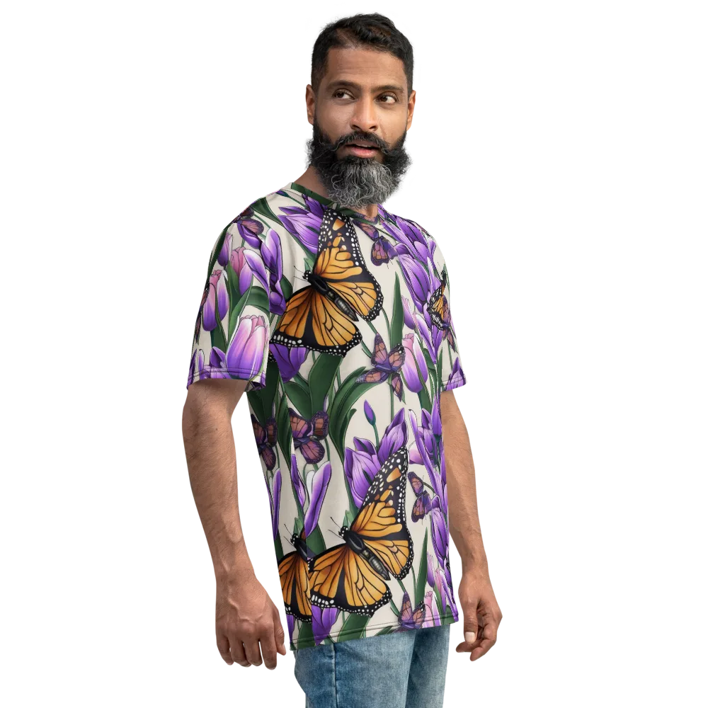 Tulip Wingbeat on Men's Crew Neck T-Shirt — Right