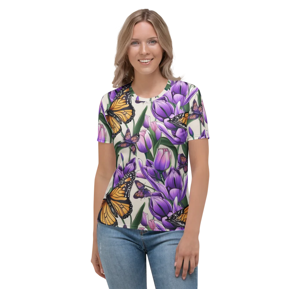 Tulip Wingbeat on Women's Crew Neck T-Shirt — Front