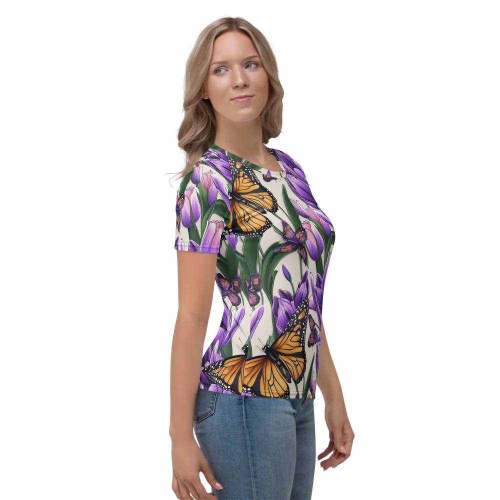 Tulip Wingbeat on Women's Crew Neck T-Shirt — Right