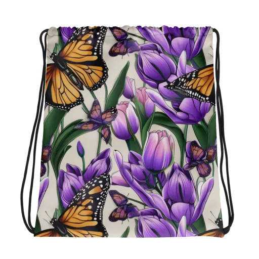 Tulip Wingbeat on a Drawstring Bag