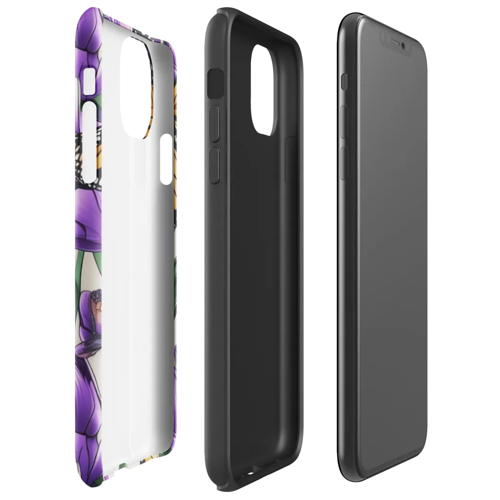 Tulip Wingbeat on Tough Case for iPhone® — Right
