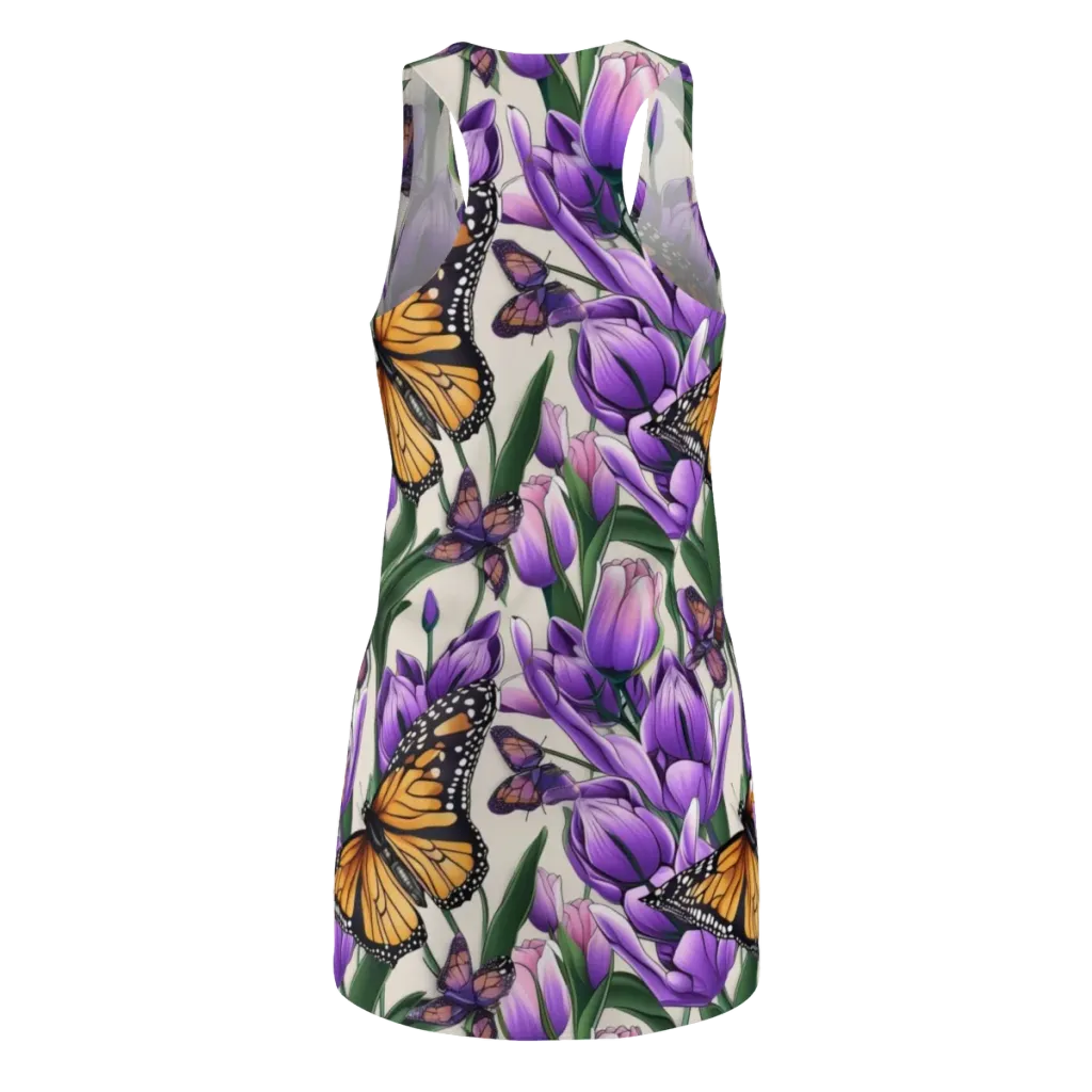 Tulip Wingbeat on Racerback Dress — Back