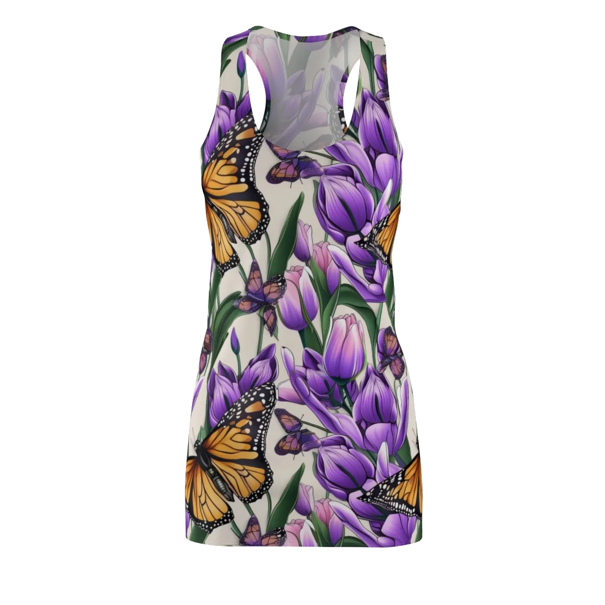 Tulip Wingbeat on Racerback Dress — Front