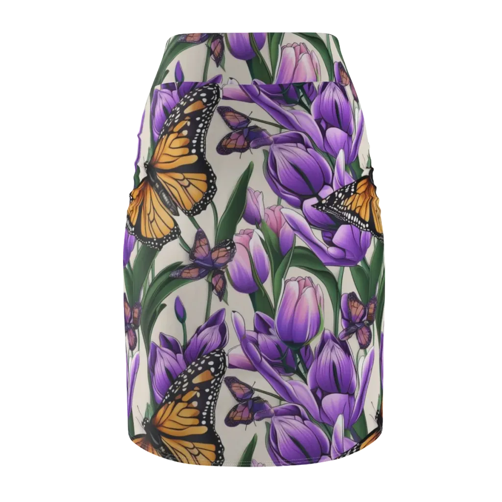 Tulip Wingbeat on Pencil Skirt — Back