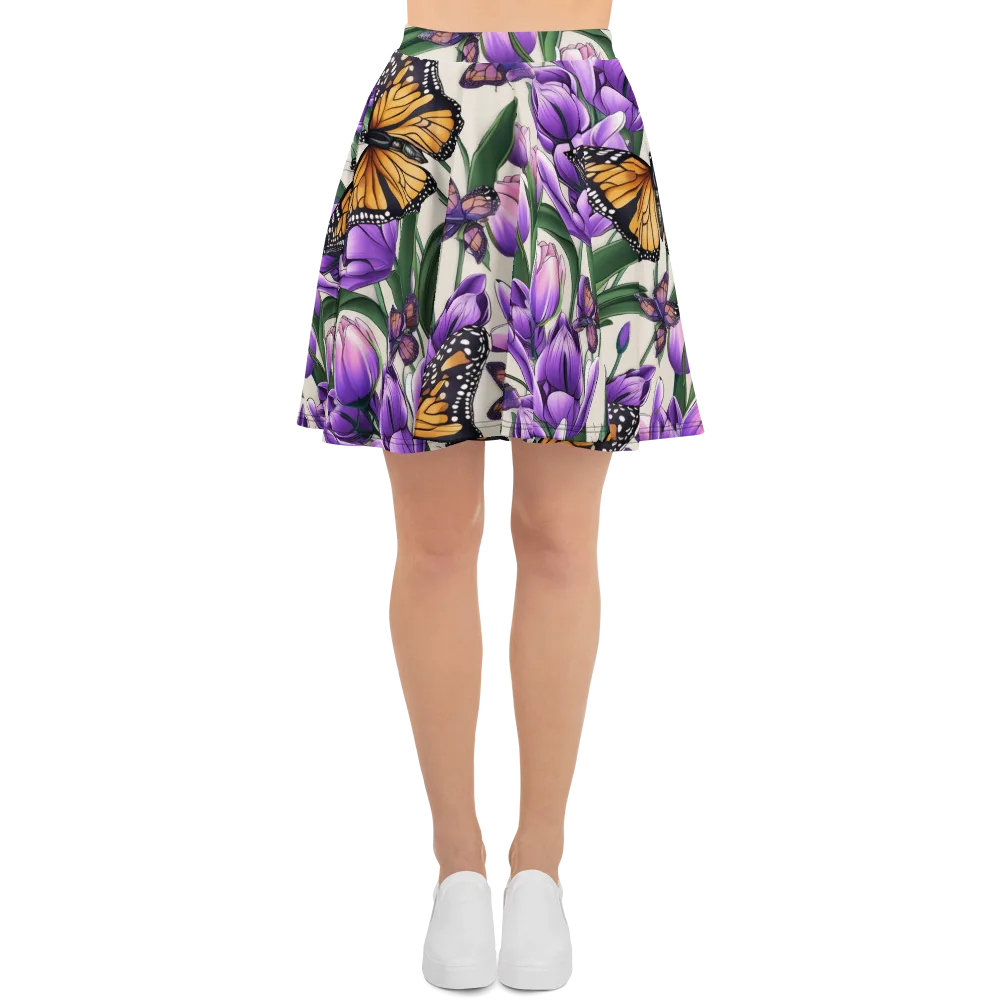 Tulip Wingbeat on Skater Skirt — Front