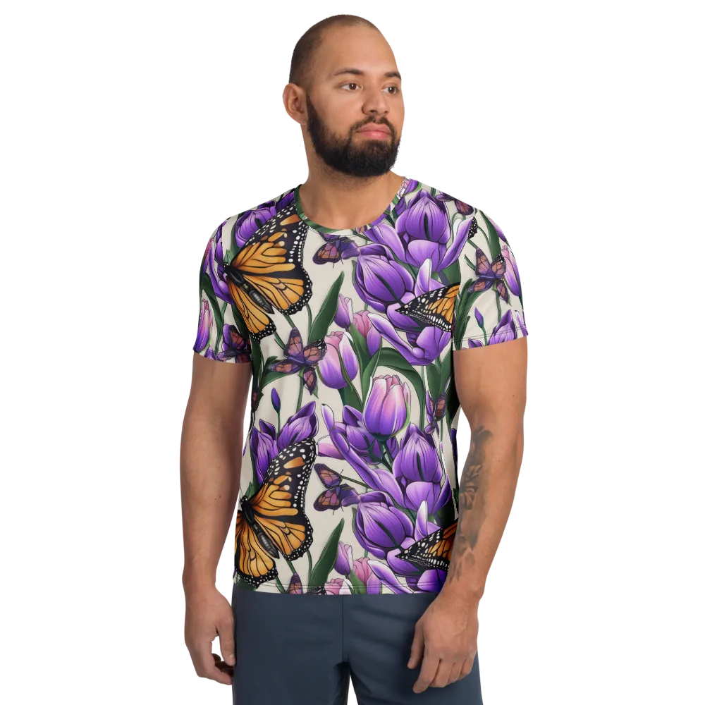Tulip Wingbeat on Men's Athletic T-Shirt — Front