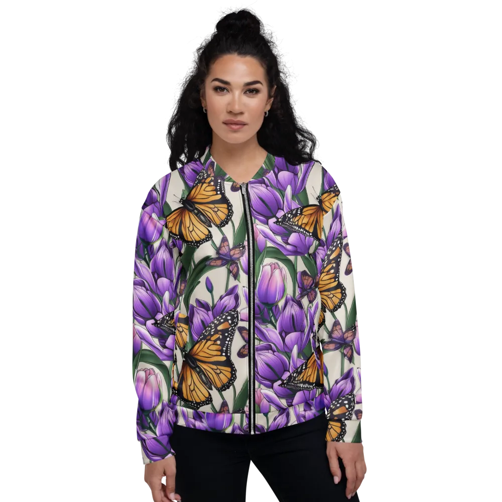 Tulip Wingbeat on Bomber Jacket — Front