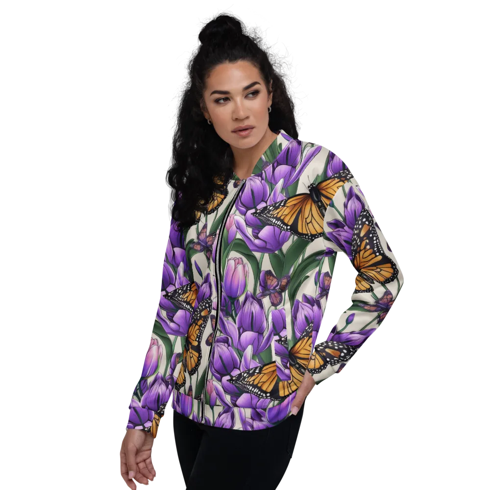 Tulip Wingbeat on Bomber Jacket — Left