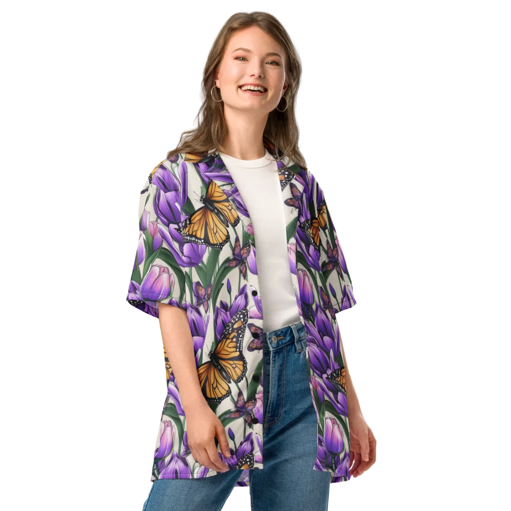Tulip Wingbeat on Button Shirt — Front