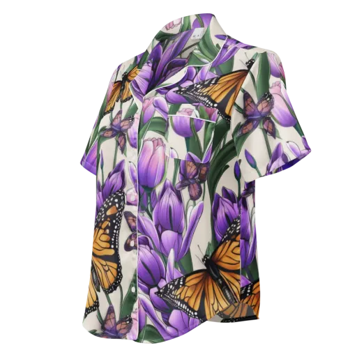 Tulip Wingbeat on a Women's Short Sleeve Pajama Top
