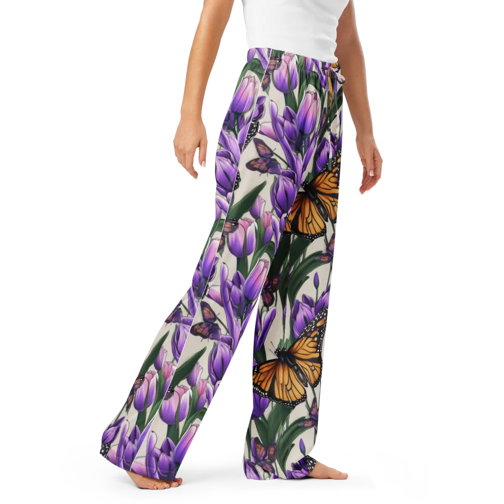 Tulip Wingbeat on Women's Pajama Pants — Right Front