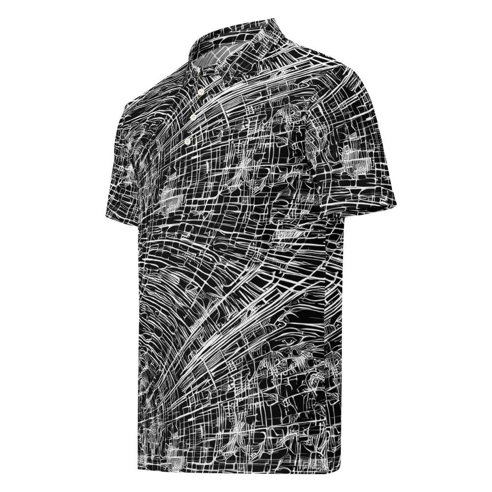 List's Labyrinth on Men's Slim Fit Polo Shirt — Left Front