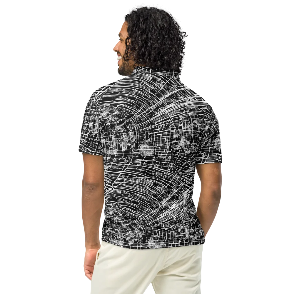 List's Labyrinth on Men's Slim Fit Polo Shirt — Back