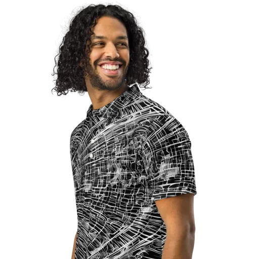 List's Labyrinth on a Men's Slim Fit Polo Shirt