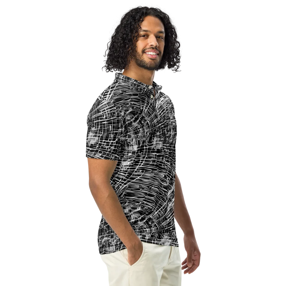 List's Labyrinth on Men's Slim Fit Polo Shirt — Right Front
