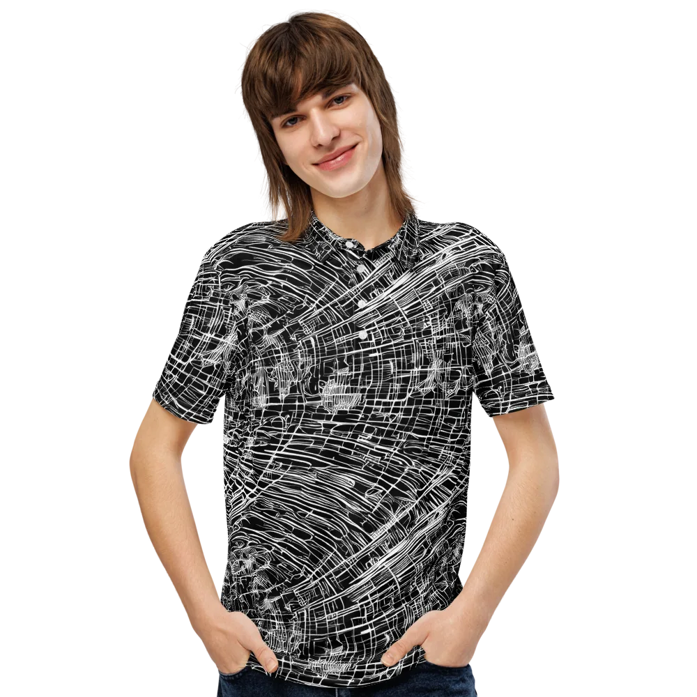 List's Labyrinth on Men's Slim Fit Polo Shirt — Front