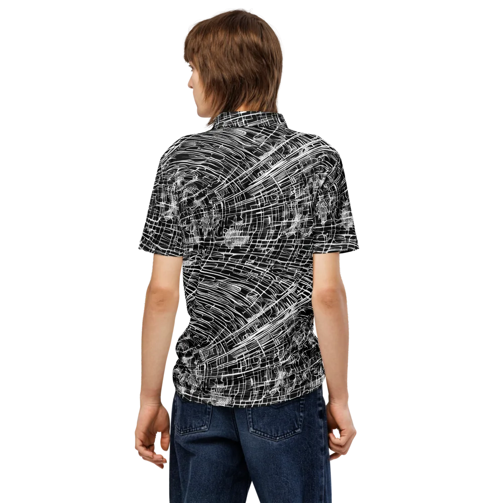 List's Labyrinth on Men's Slim Fit Polo Shirt — Back