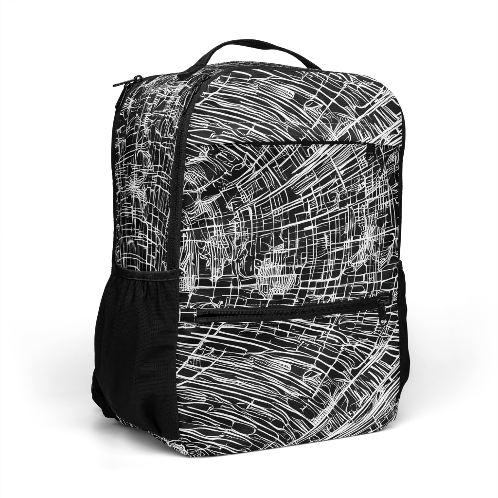 List's Labyrinth on Utility Backpack — Right Front