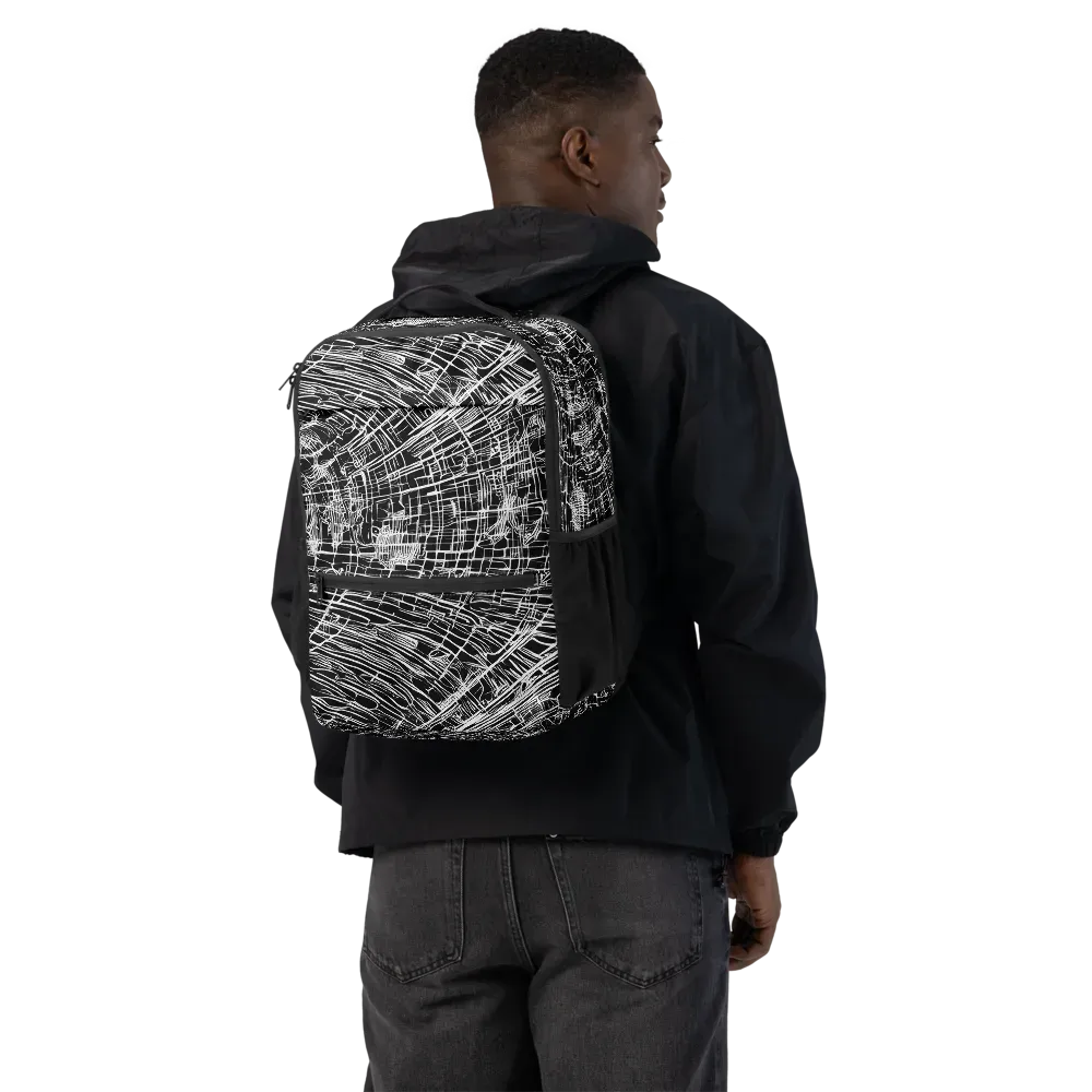 List's Labyrinth on Utility Backpack — Back