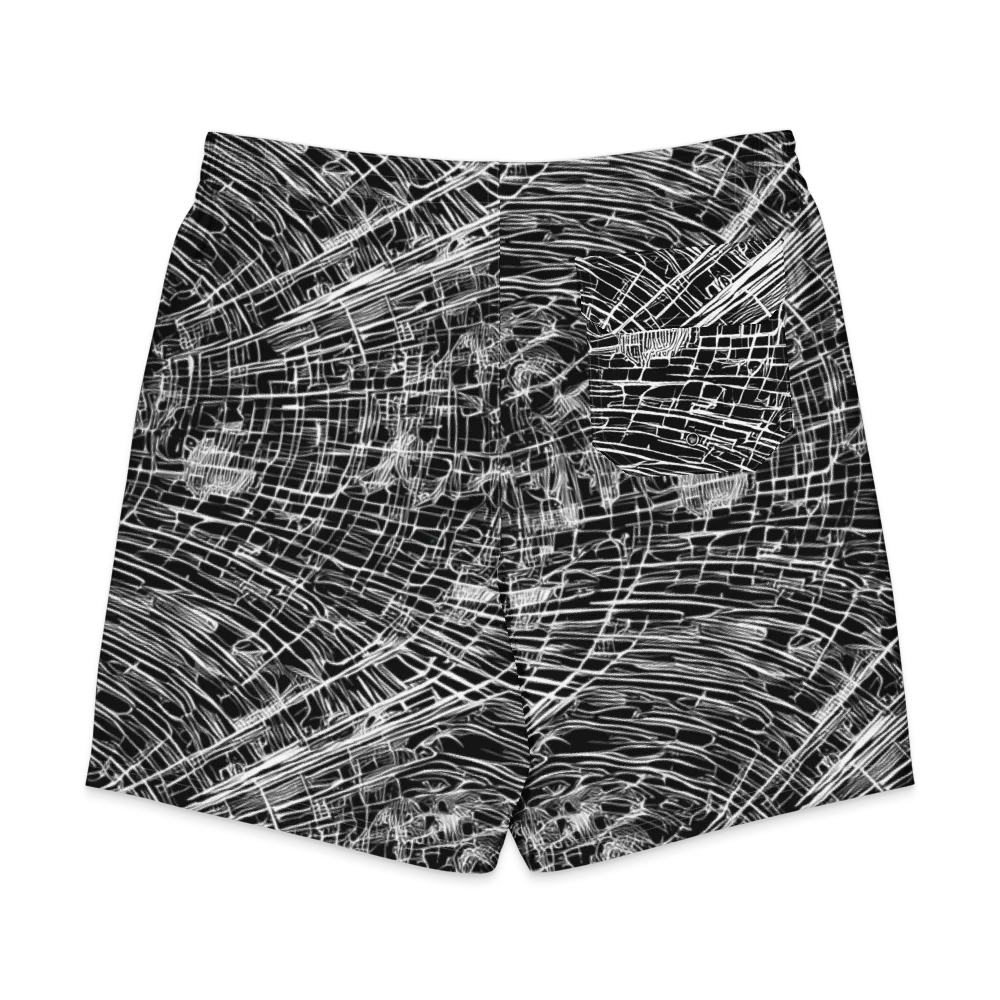 List's Labyrinth on Men's Board Shorts — Back