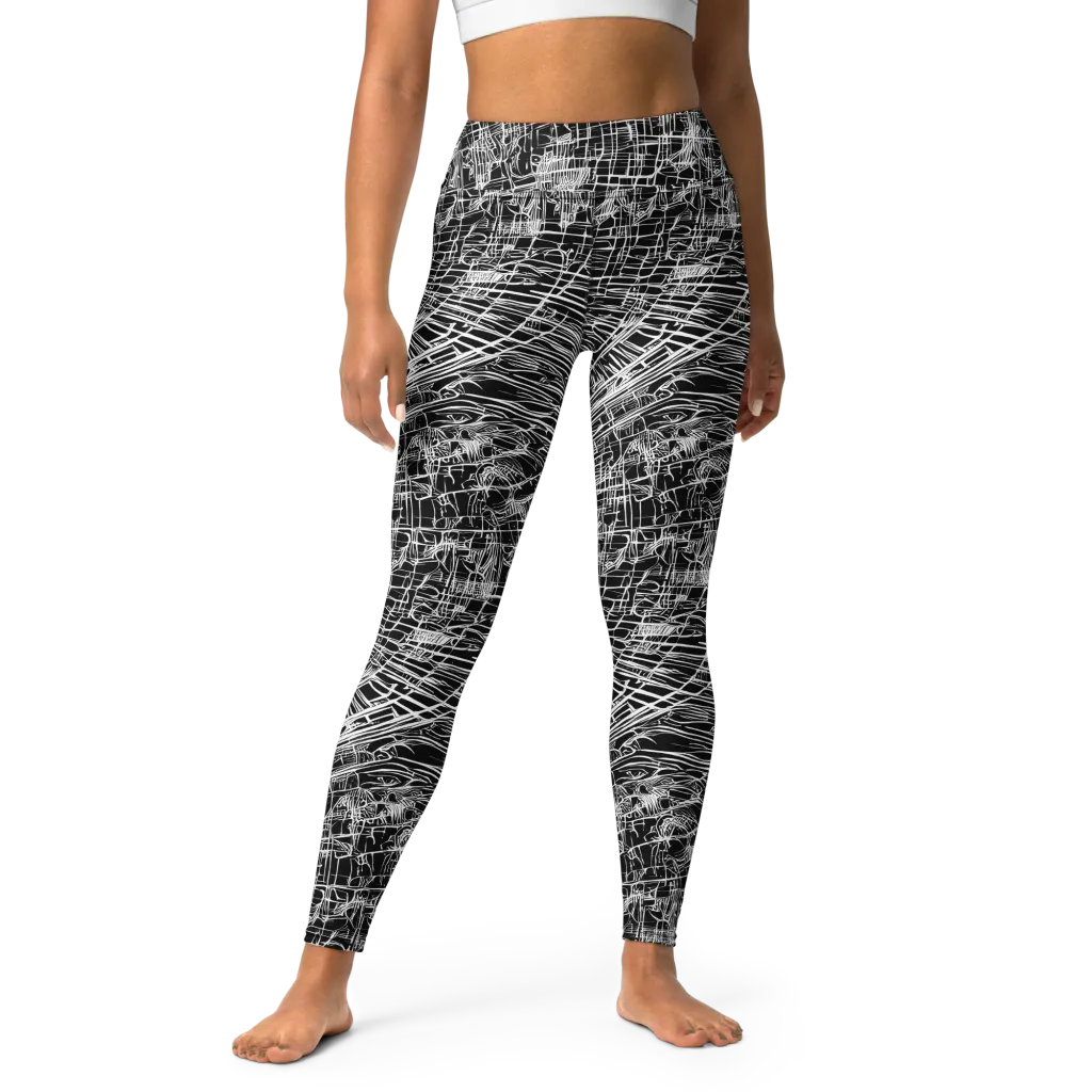 List's Labyrinth on Yoga Leggings — Front