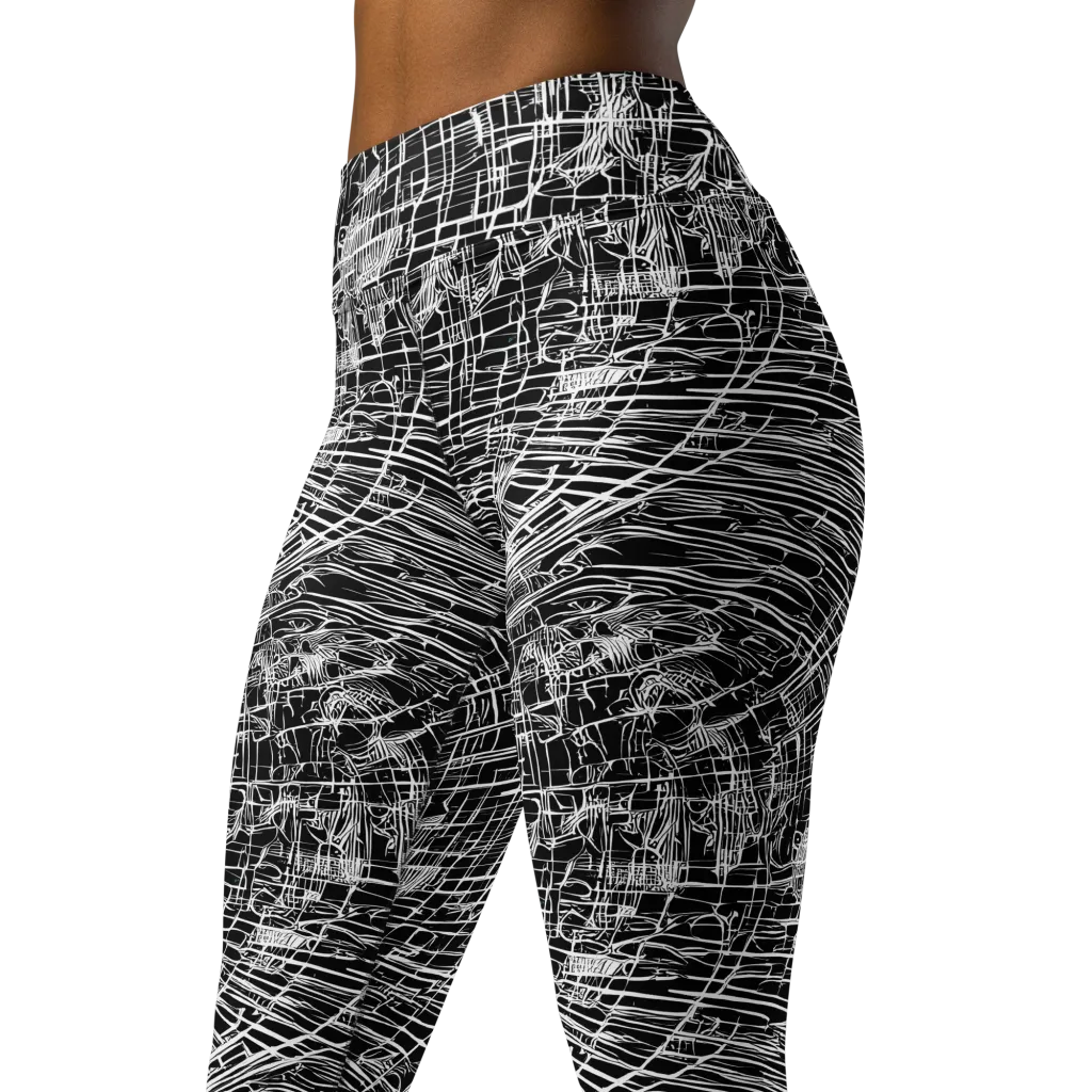 List's Labyrinth on Yoga Leggings — Left Front