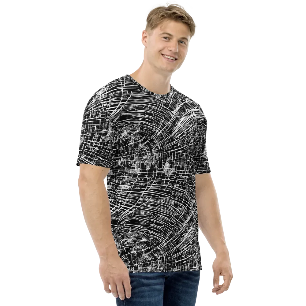 List's Labyrinth on Men's Crew Neck T-Shirt — Right