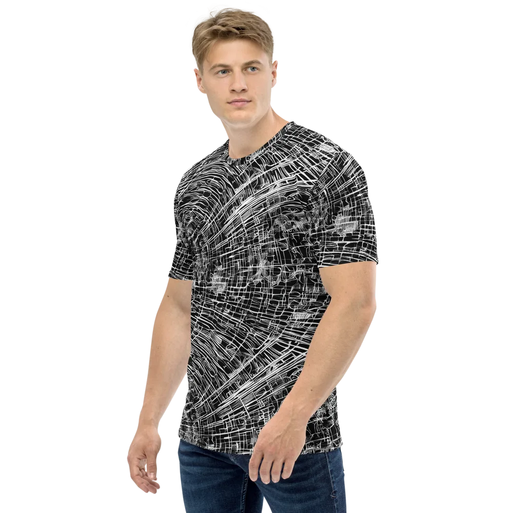 List's Labyrinth on Men's Crew Neck T-Shirt — Left